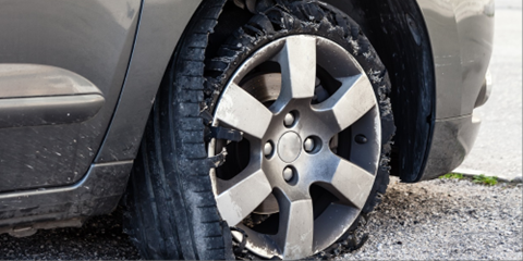 Prevent tyre burst by checking tire pressure