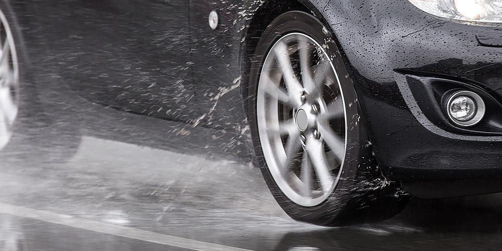 Hydroplaning is a possibility.