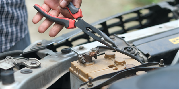 Now the car battery should be replaced. 